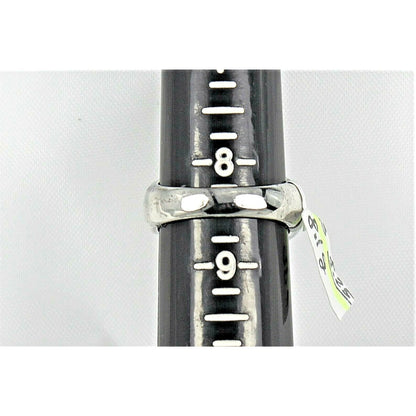 Sterling Silver Onyx & Pearl Accent Ring 6.8g Size 8.25