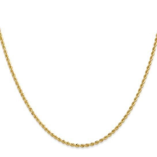 14K Yellow Gold 20 inch 2mm Regular Rope with Lobster Clasp Chain