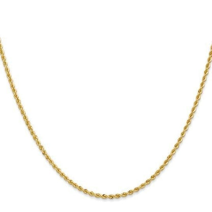 14K Yellow Gold 20 inch 2mm Regular Rope with Lobster Clasp Chain
