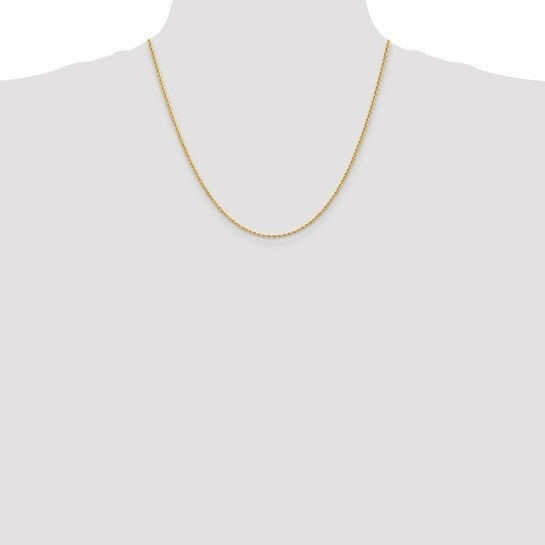 14K Yellow Gold 20 inch 2mm Regular Rope with Lobster Clasp Chain