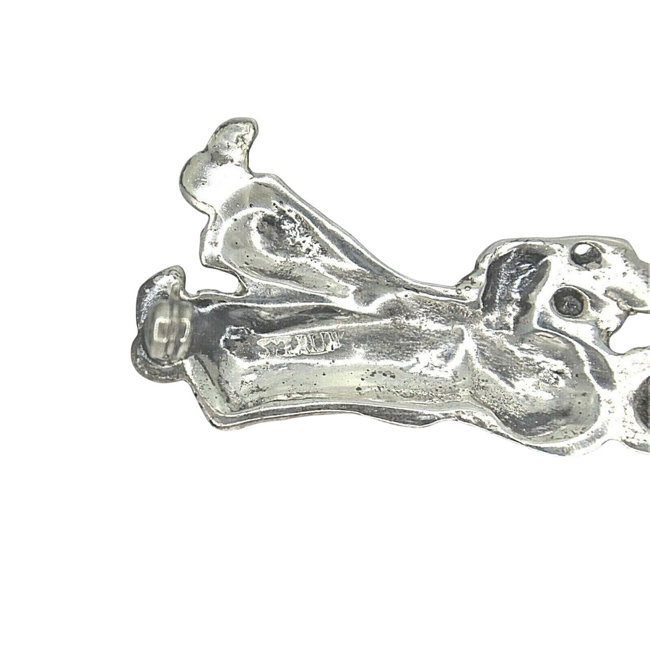 Vintage Dutch Boy With Tulip .925 Sterling Silver Pin Brooch 8.4g Collectible Jewelry Piece