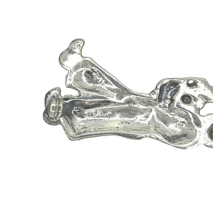 Vintage Dutch Boy With Tulip .925 Sterling Silver Pin Brooch 8.4g Collectible Jewelry Piece