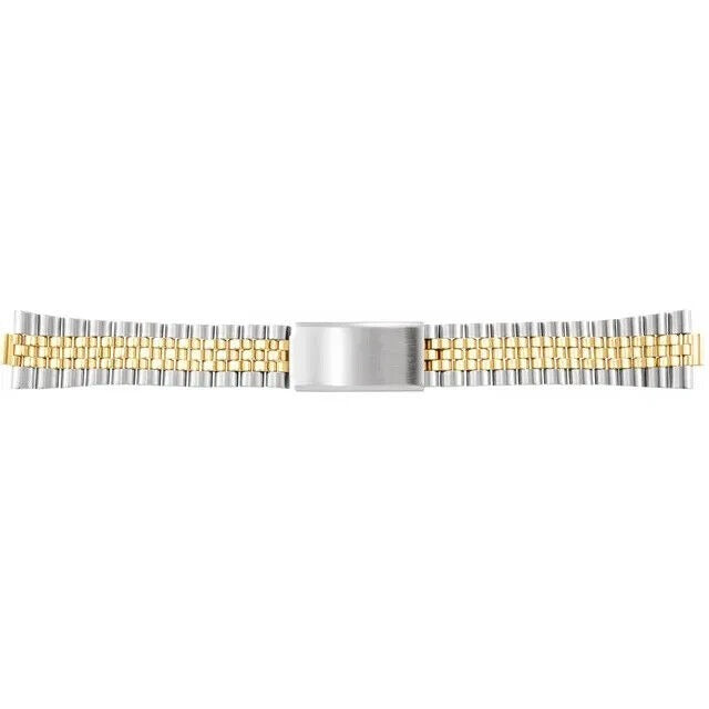 Mens 18-20-22 mm Two Tone Multi-End Piece Link Watch Band