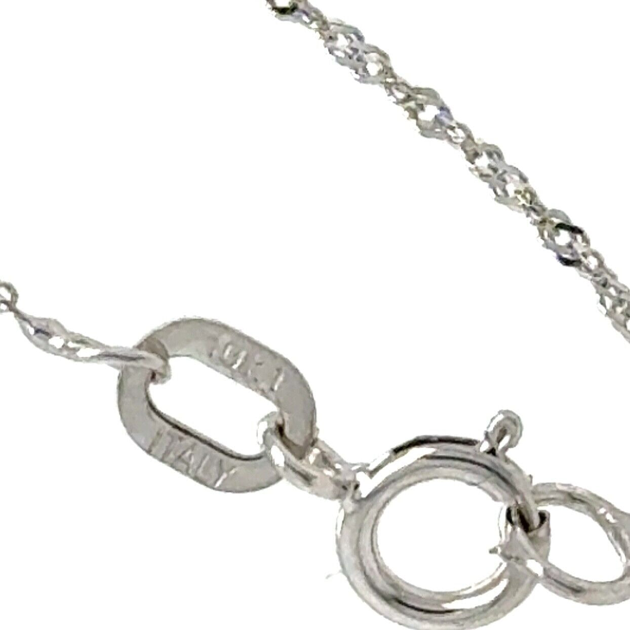 1ctw Diamond Journey 14k White Gold Pendant with 10k Gold 18" Necklace 2.0g