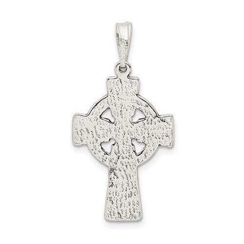 Sterling Silver Antiqued Celtic Cross Pendant 925