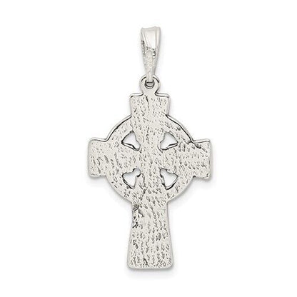 Sterling Silver Antiqued Celtic Cross Pendant 925