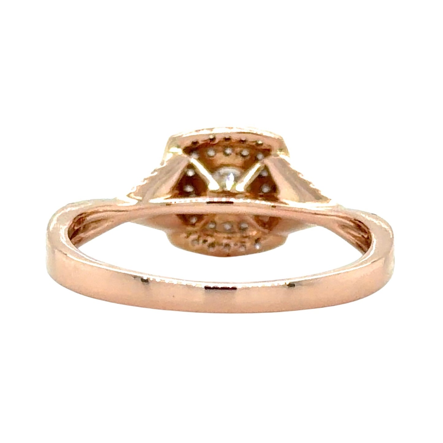 1/3ctw Diamond 14k Rose Gold Engagement Ring 2.5g Size 6.5
