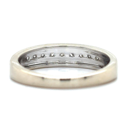 1/10ctw Diamond 14k White Gold Band Ring 3.8g Size 6.75