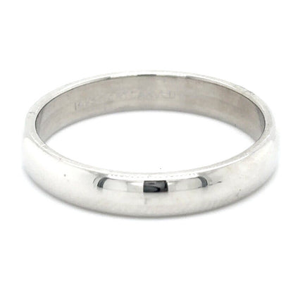 3.9mm Wedding Band Ring 14k White Gold 3.9g Size 8.75