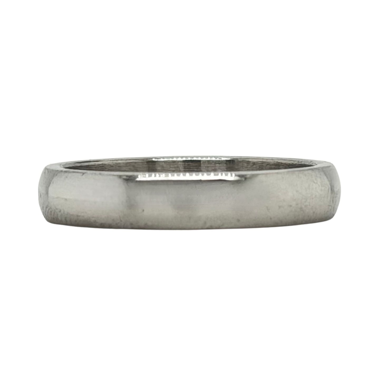 3.7mm 14k White Gold Band Ring 4g Size 6.5