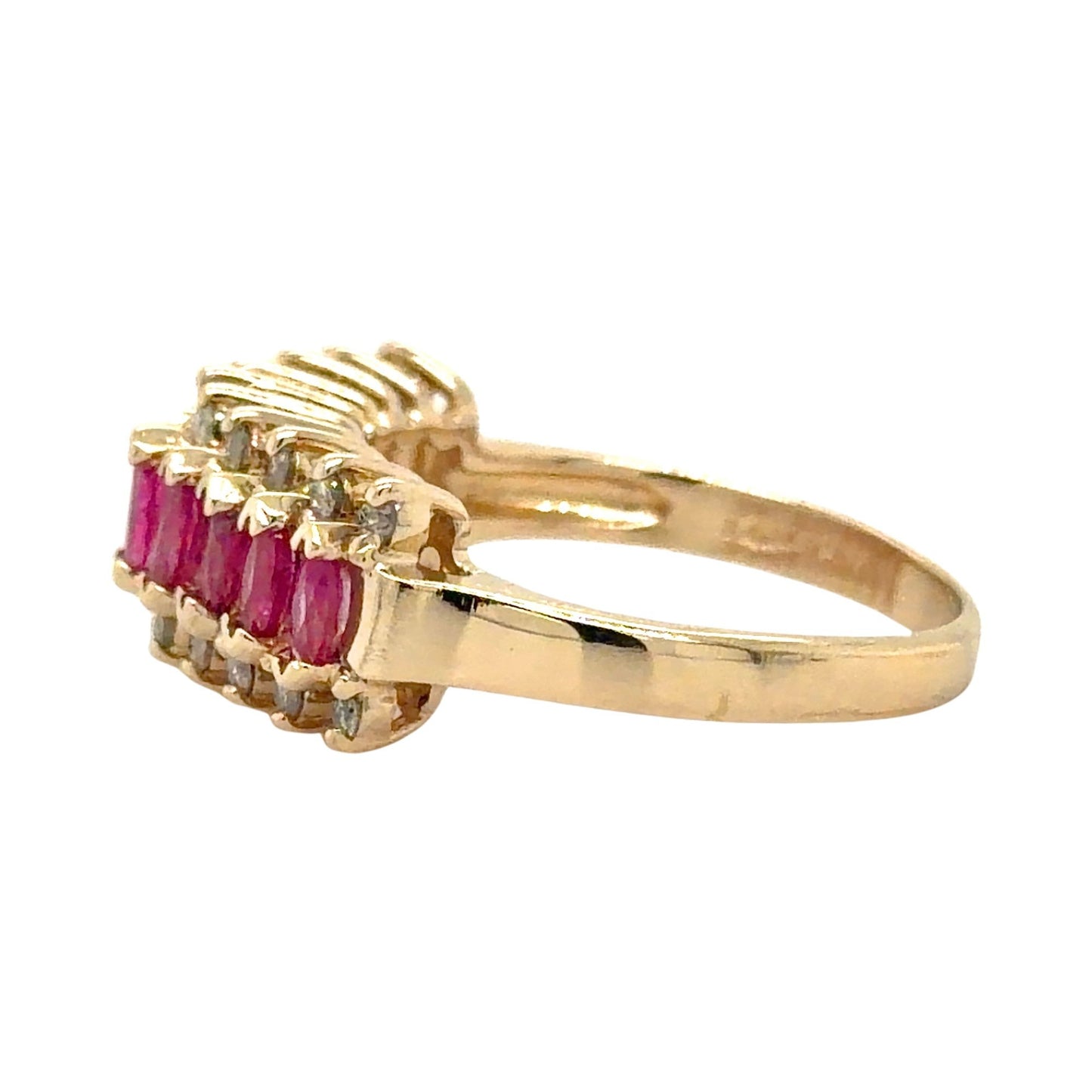1/2ctw Ruby & Diamond 14k Yellow Gold Ring 3.7g Size 7