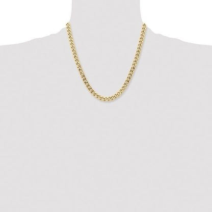 Chisel Stainless Steel Yellow IP-plated 7.5mm Curb 20 inch Chain Necklace