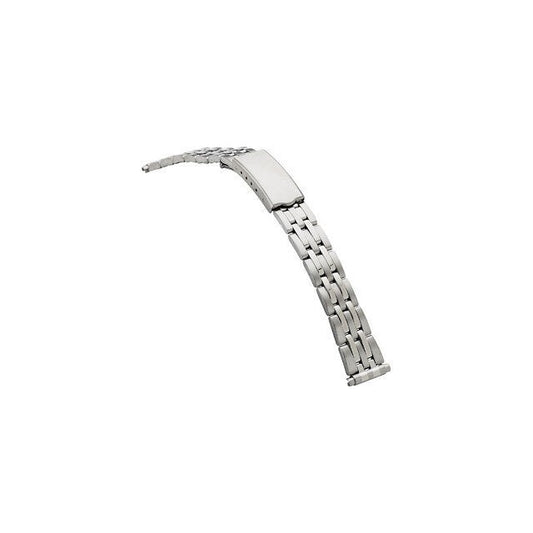 Ladies 12-16mm Stainless Steel Adjustable Spring-End Link Watch Band