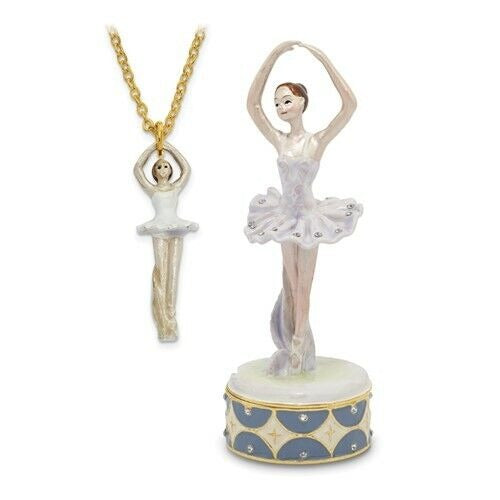 Bejeweled Ballerina on Point Trinket Box