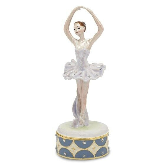 Bejeweled Ballerina on Point Trinket Box