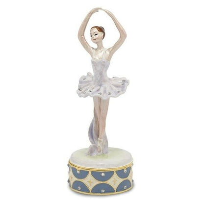 Bejeweled Ballerina on Point Trinket Box