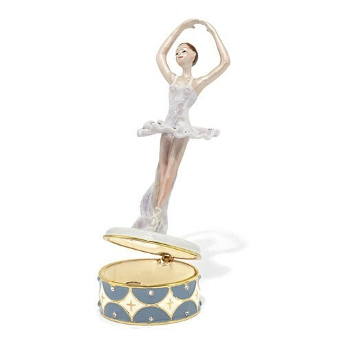 Bejeweled Ballerina on Point Trinket Box