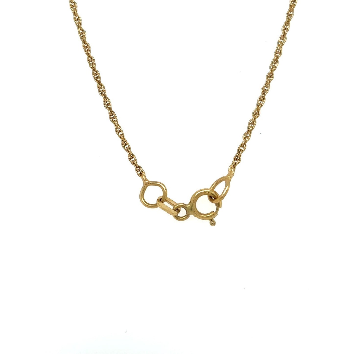 14k Yellow Gold Ruby & Diamond Pendant Necklace 18" Chain 3.2g
