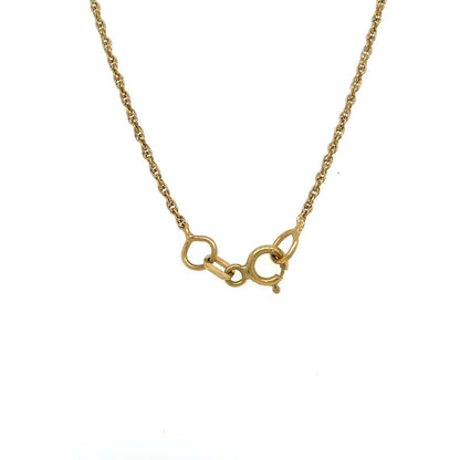 14k Yellow Gold Ruby & Diamond Pendant Necklace 18" Chain 3.2g
