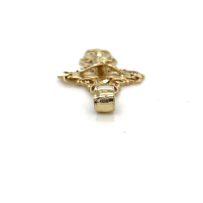 Estate Vintage 10K Yellow Gold Crucifix Cross Pendant 3.9g
