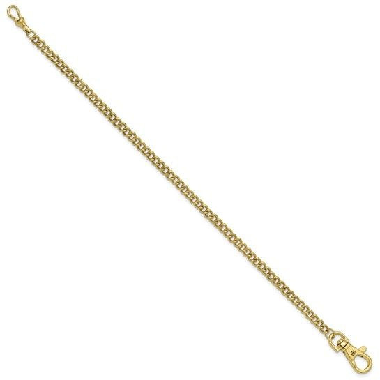 Charles Hubert 14.5in IP-Plated Gold Tone Stainless Steel Pocket Watch Chain