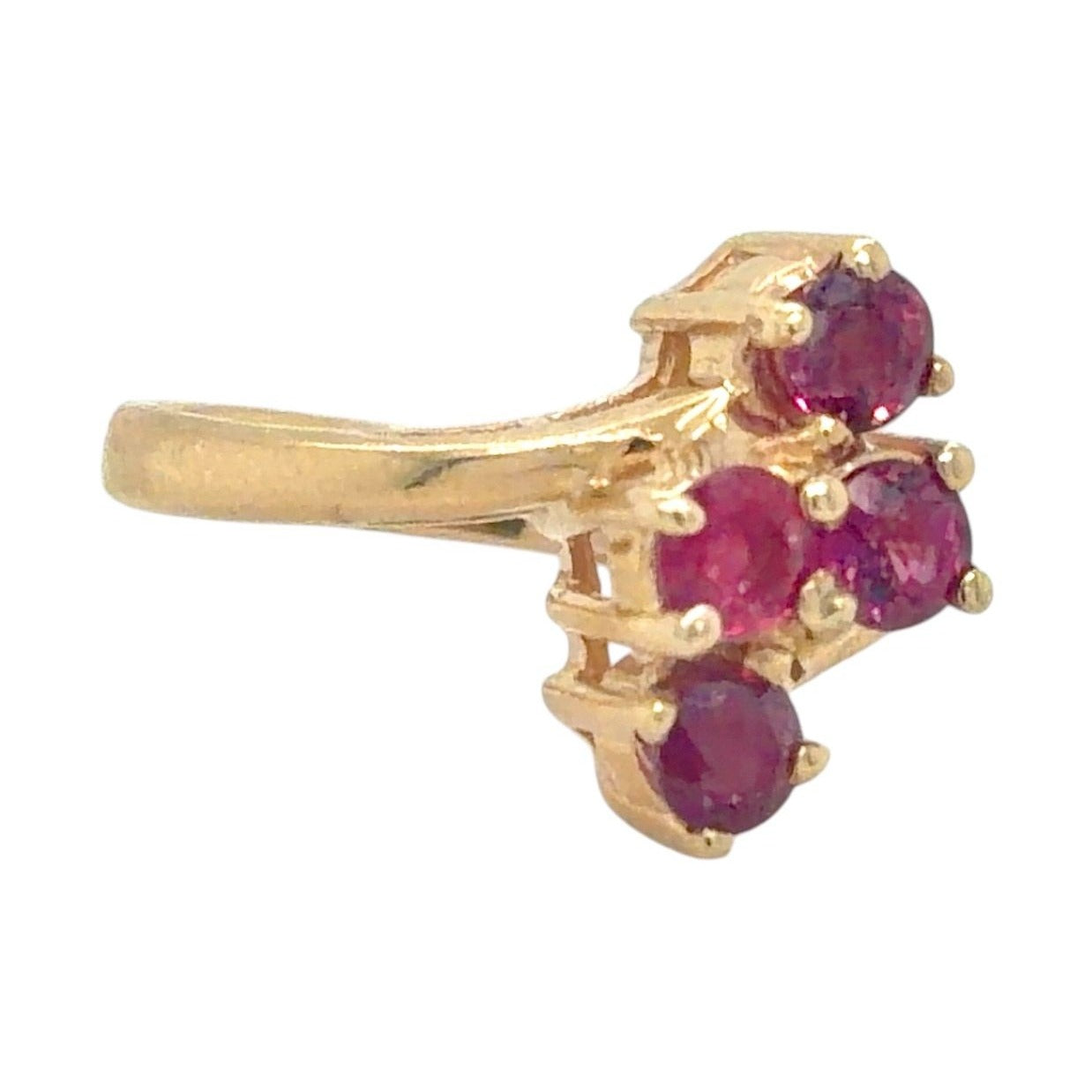 Ruby Four-Stone 14k Yellow Gold Ring 4.4g Size 4.5