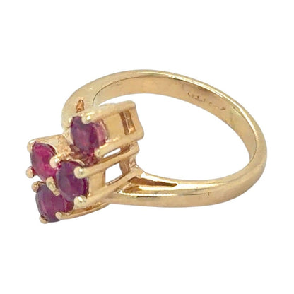 Ruby Four-Stone 14k Yellow Gold Ring 4.4g Size 4.5