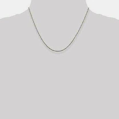 Sterling Silver 1.6mm Oval Rolo Chain Necklace 925 18 Inches