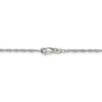 Sterling Silver 1.6mm Oval Rolo Chain Necklace 925 18 Inches