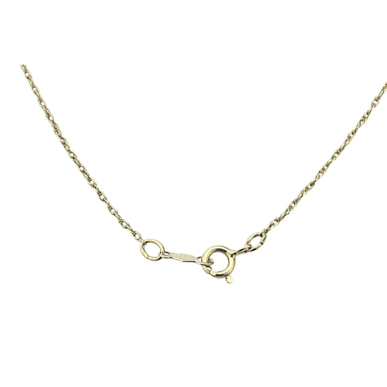 14K Yellow Gold Pearl & Diamond Pendant With 18-Inch Rope Chain