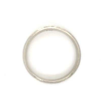 6.6mm Wedding Band Ring 14k White Gold 6.8g Size 9.5