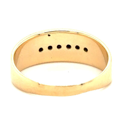 1/10ct Diamond Band 10k Yellow Gold Ring Size 8.5 4.2g