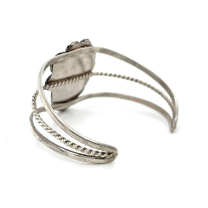 Vintage Turquoise Sterling Silver Cuff Bracelet 20.3g