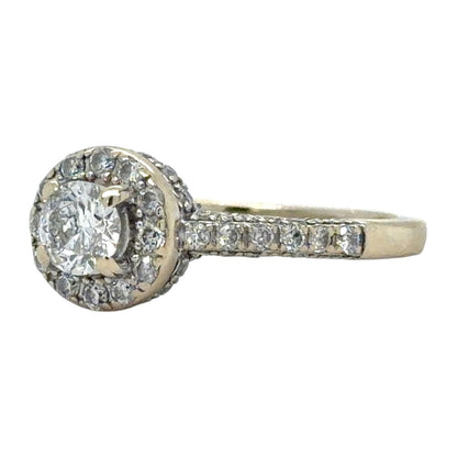 1ctw Diamond 14k White Gold Engagement Ring 4.5g Size 6.75