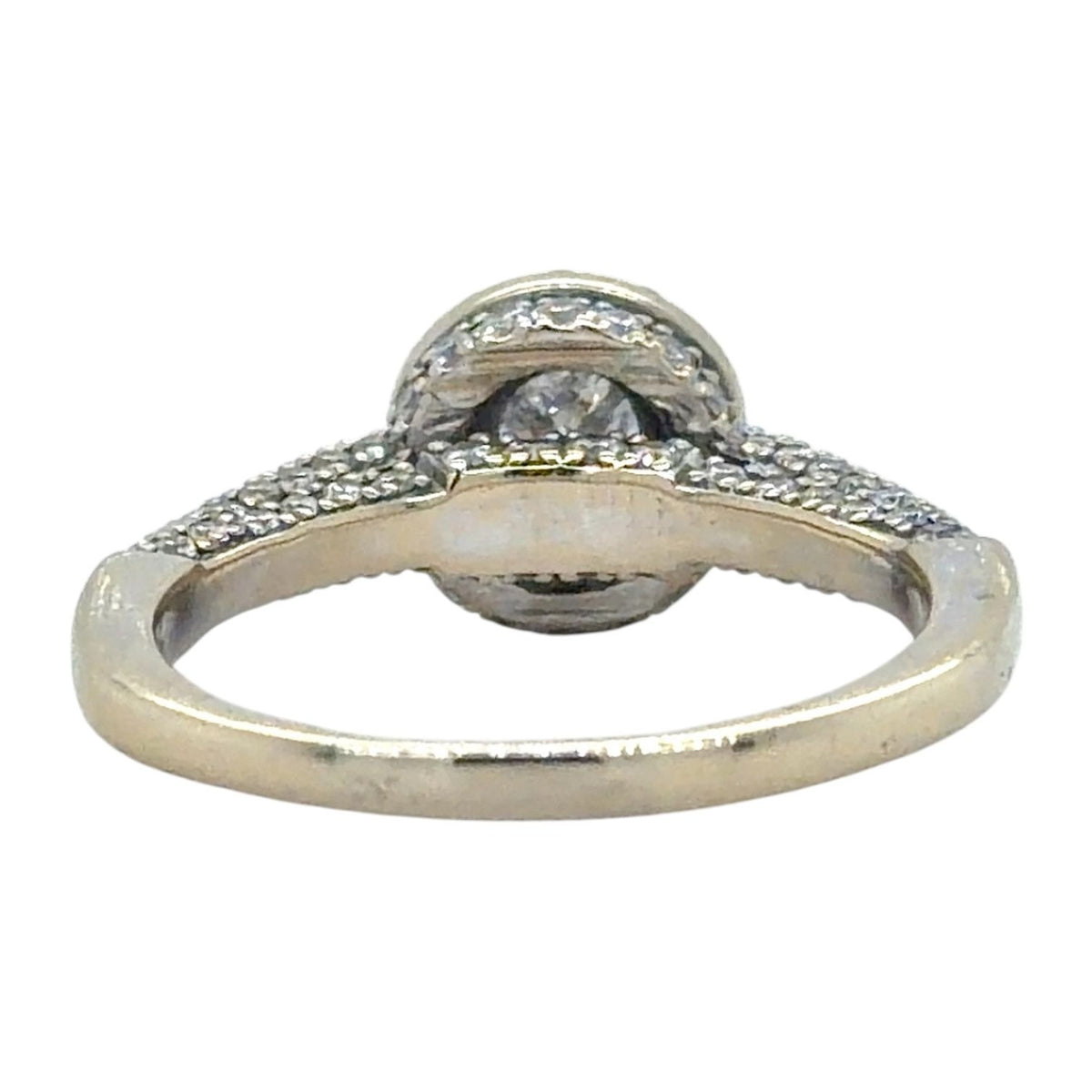1ctw Diamond 14k White Gold Engagement Ring 4.5g Size 6.75