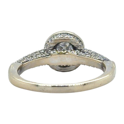 1ctw Diamond 14k White Gold Engagement Ring 4.5g Size 6.75