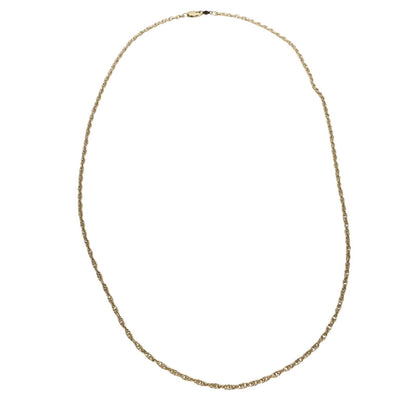 10K Yellow Gold 2mm Loose Rope Chain 20 Inch Lobster Clasp