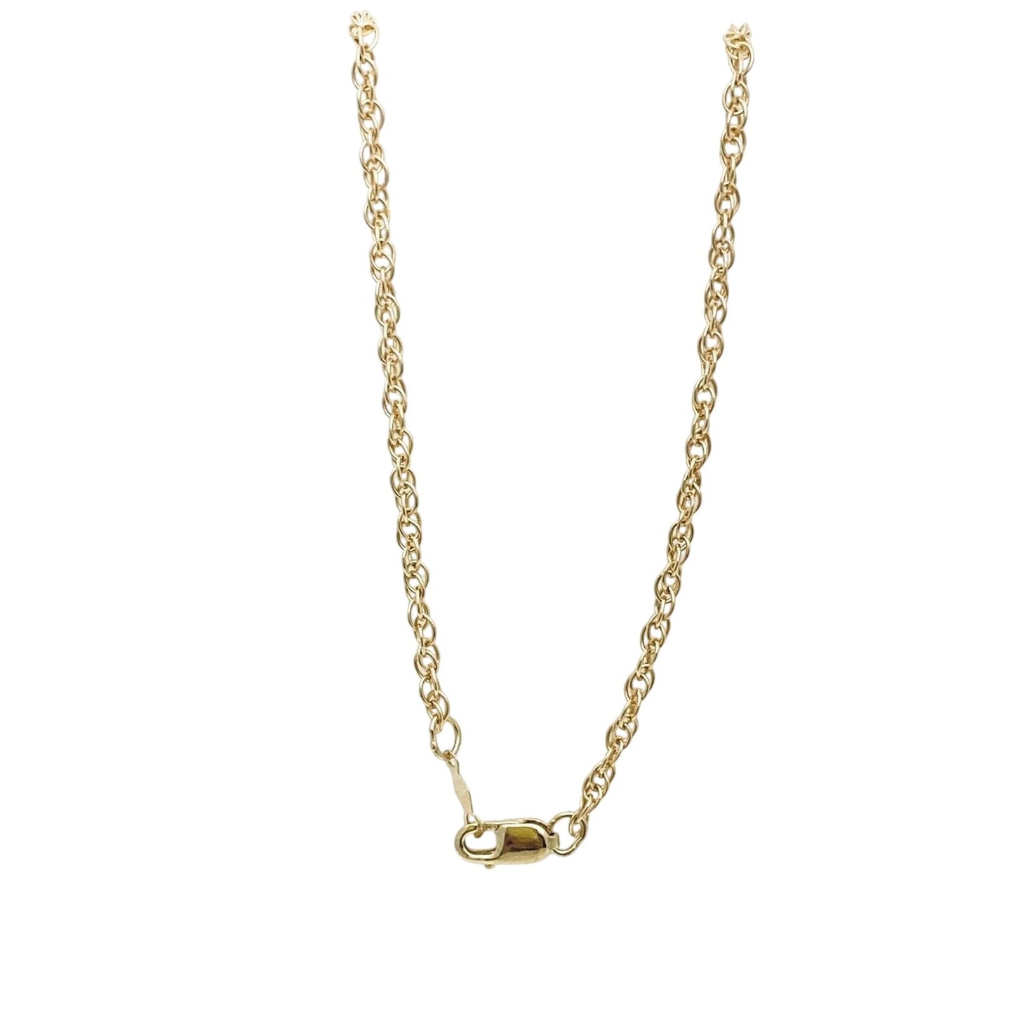 10K Yellow Gold 2mm Loose Rope Chain 20 Inch Lobster Clasp