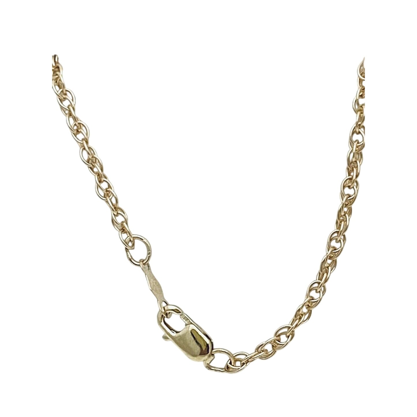 10K Yellow Gold 2mm Loose Rope Chain 20 Inch Lobster Clasp