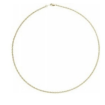10K Yellow Gold 2mm Loose Rope Chain 20 Inch Lobster Clasp