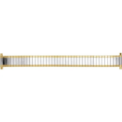 Mens 16-22mm Two-Tone Stainless Steel Straight End Expansion Watch Band