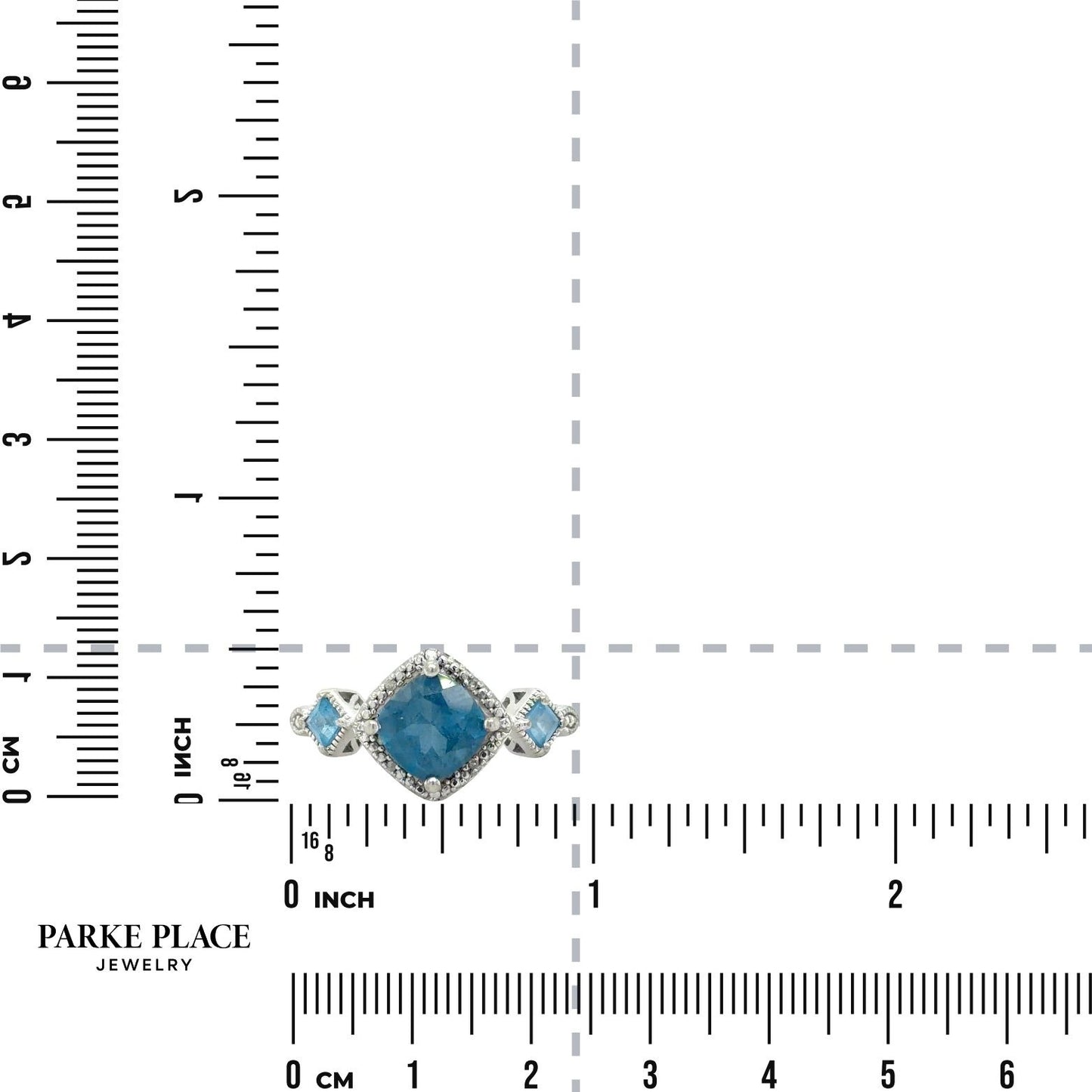 Blue Topaz Sterling Silver Ring 4.4g Size 6.75