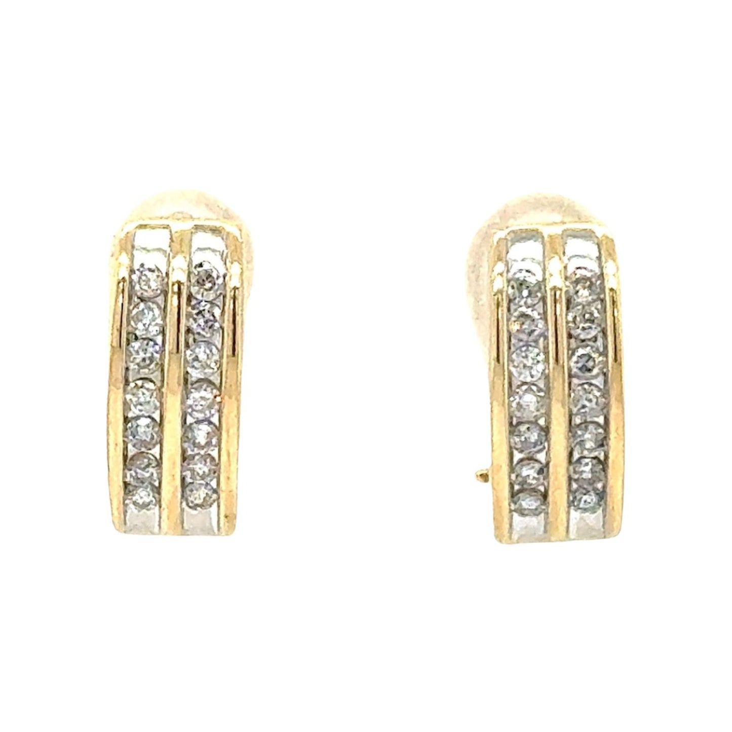 3/8ctw Diamond 14k Yellow Gold Huggie Earrings 4g (SI2-I1, G-I)