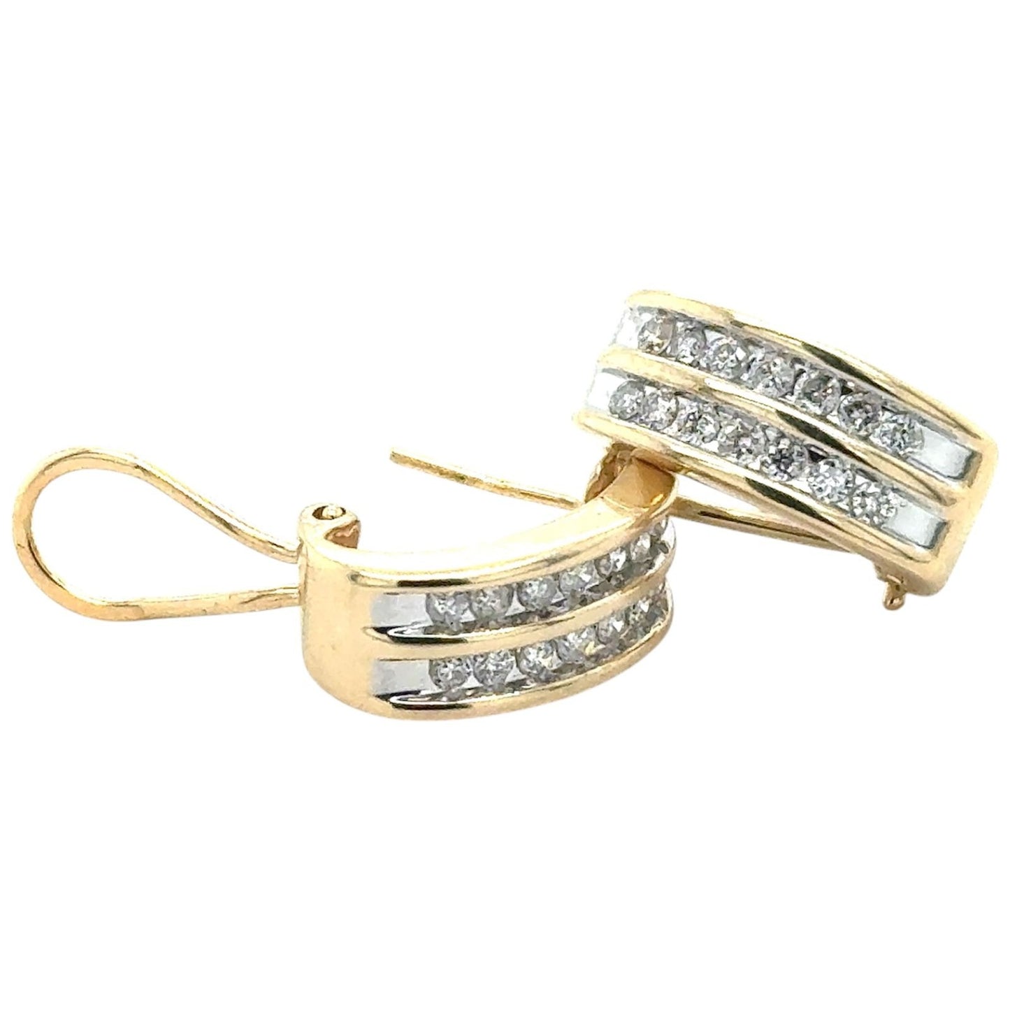 3/8ctw Diamond 14k Yellow Gold Huggie Earrings 4g (SI2-I1, G-I)
