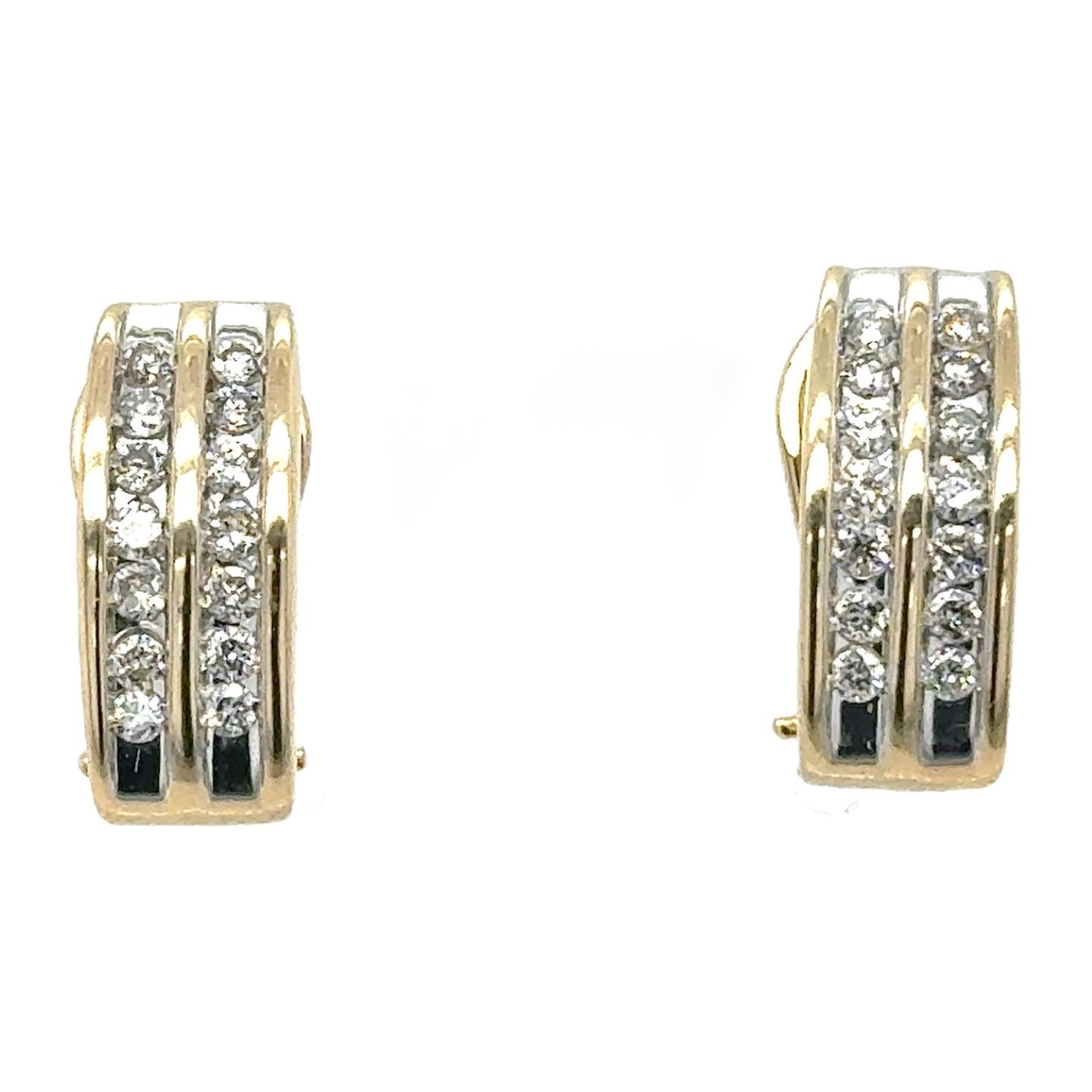 3/8ctw Diamond 14k Yellow Gold Huggie Earrings 4g (SI2-I1, G-I)