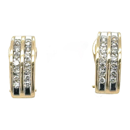 3/8ctw Diamond 14k Yellow Gold Huggie Earrings 4g (SI2-I1, G-I)