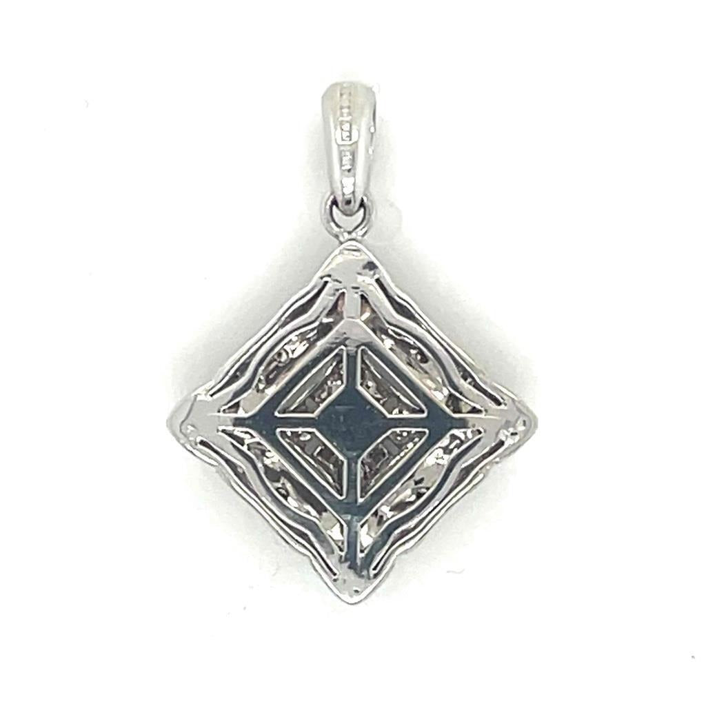 1/4ctw Diamond Pendant REAL Solid 14k White Gold 2.3g
