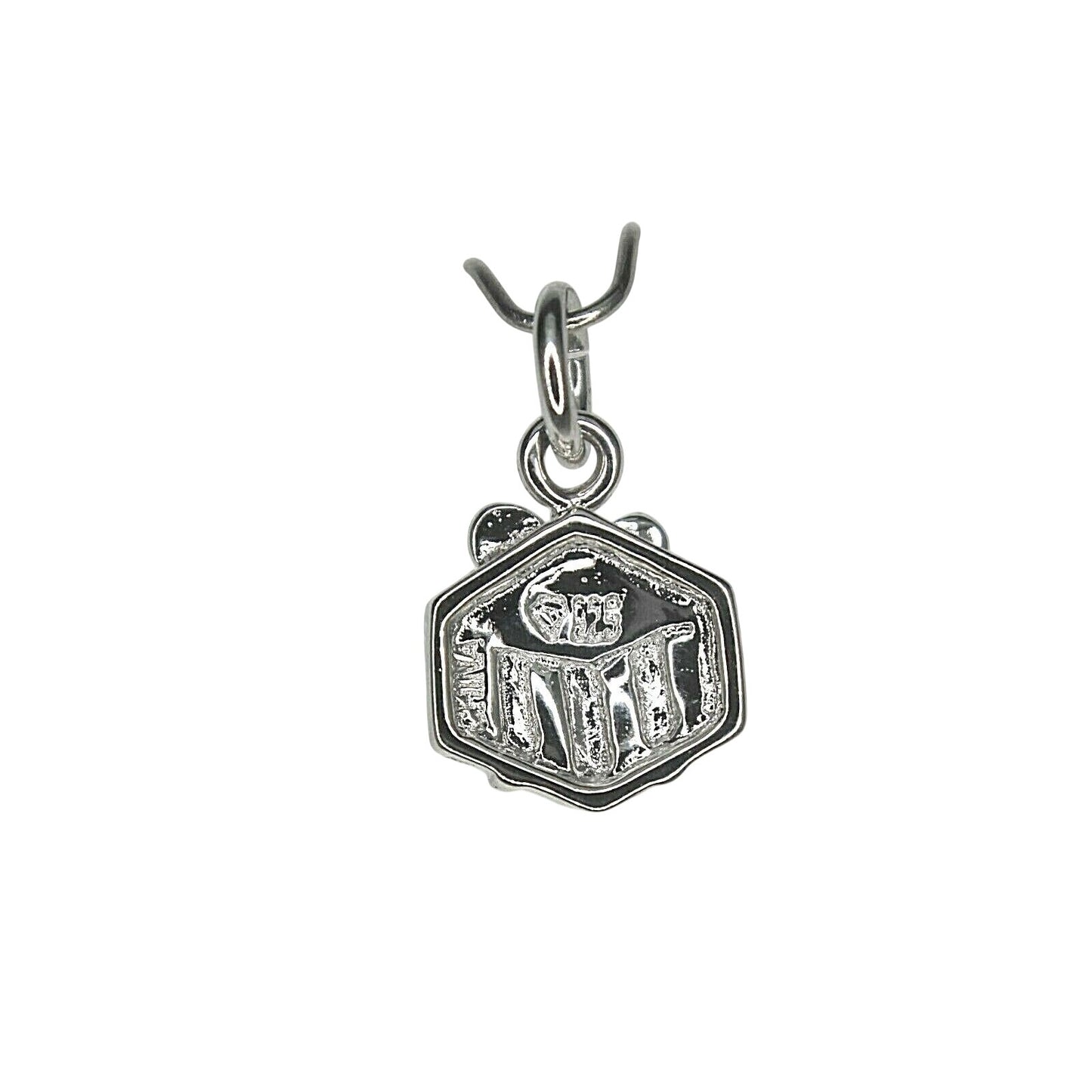 Sterling Silver Enameled Gift Box Charm 925 Red & Silver 16mm Pendant For Bracelets Or Necklaces