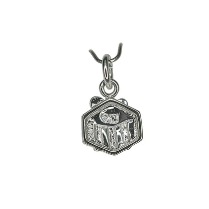 Sterling Silver Enameled Gift Box Charm 925 Red & Silver 16mm Pendant For Bracelets Or Necklaces