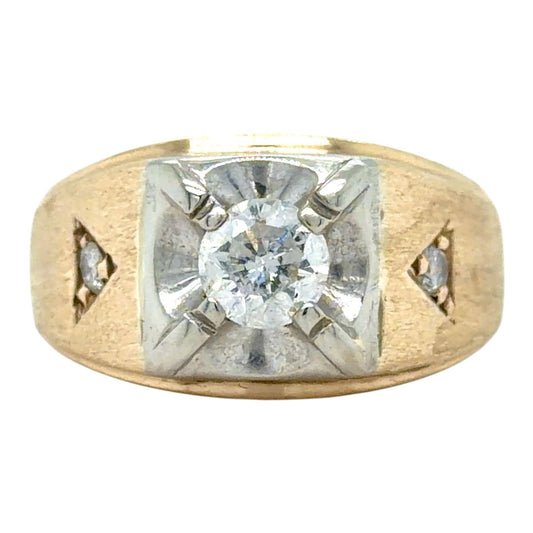 4/5ctw Diamond 10k Two-Tone Gold Ring 10.7g Size 10.5